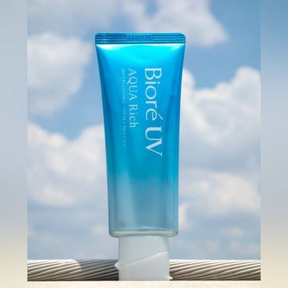 Crème Solaire Biore UV Aqua Rich SPF50+ Hydratante Invisible (Pack 2)